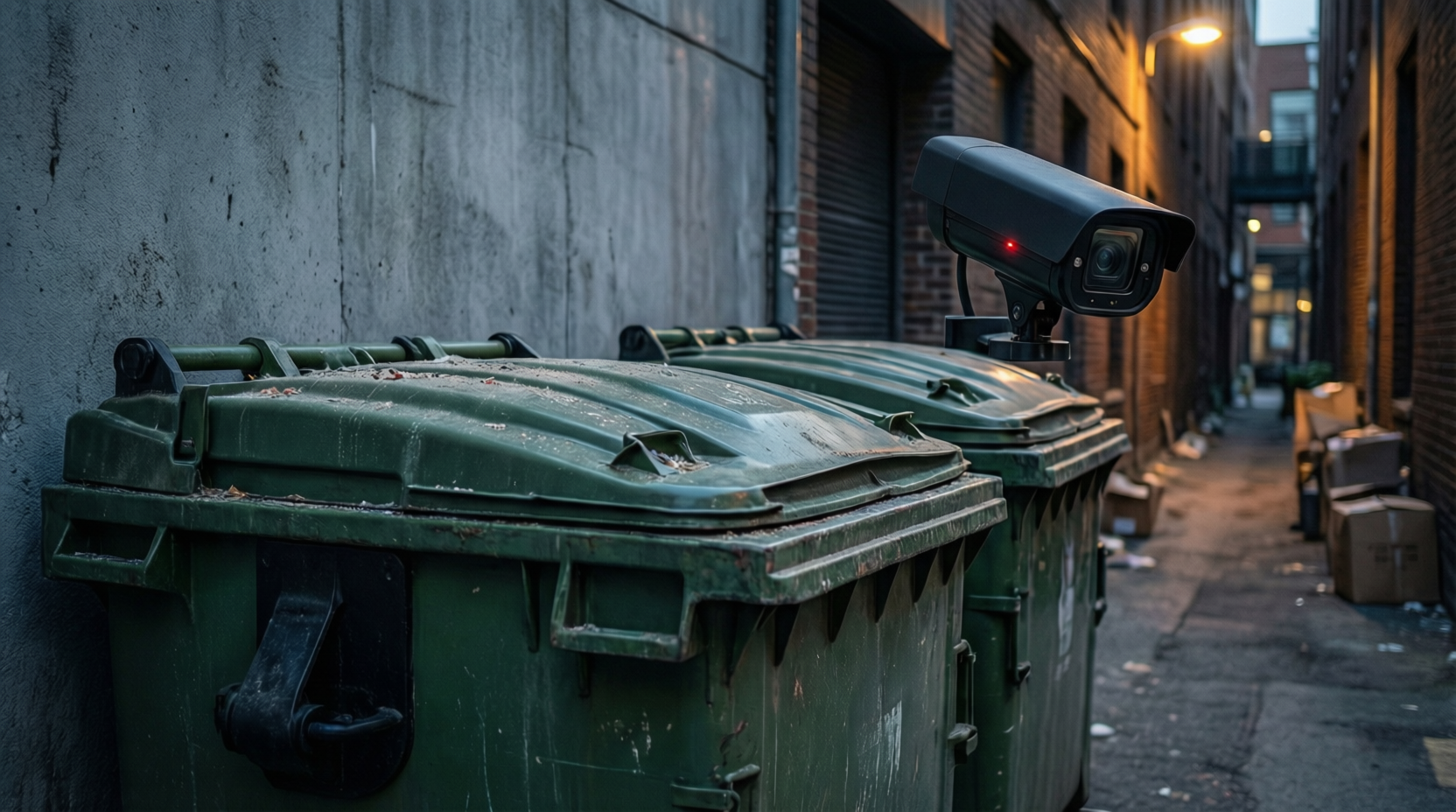 Мусорные баки, камера, ИИ