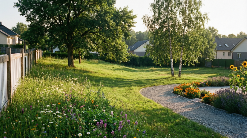 сад, участок земли, ии